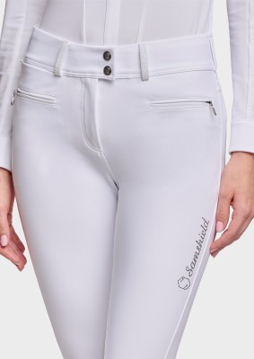 Samshield Damen Vollgrip Reithose Clara Crystal Fabric Weiß