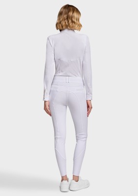 Samshield Damen Vollgrip Reithose Clara Crystal Fabric Weiß