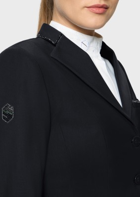 Samshield Damen Turnierjacket Victorine Crystal Fabric Schwarz 32 (FR 34)