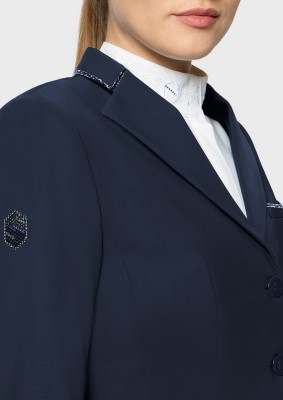 Samshield Damen Turnierjacket Victorine Crystal Fabric Navy 38 (FR 40)