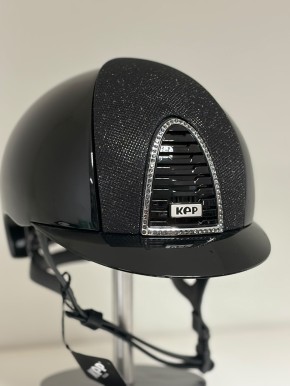 Kep Reithelm mit Inlay Cromo 2.0 Luminor swarovski Frame Polo schwarz 53M