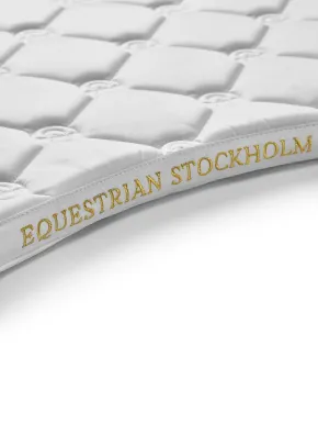 Equestrian Stockholm Dressur Schabracke White Perfection Gold Full