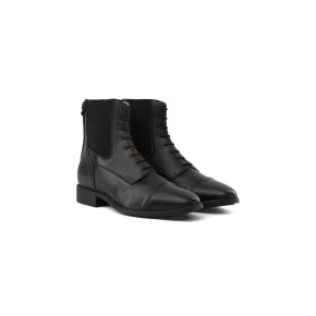 Dyon Stiefelette mit Schnürung aus Leder Schwarz