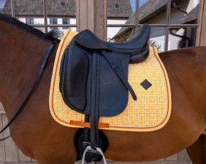 Kentucky Schabracke Velvet Print Dressur Orange