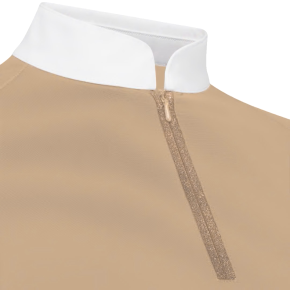 Kentucky Damen Turniershirt Kurzarm Classic Glitter Beige